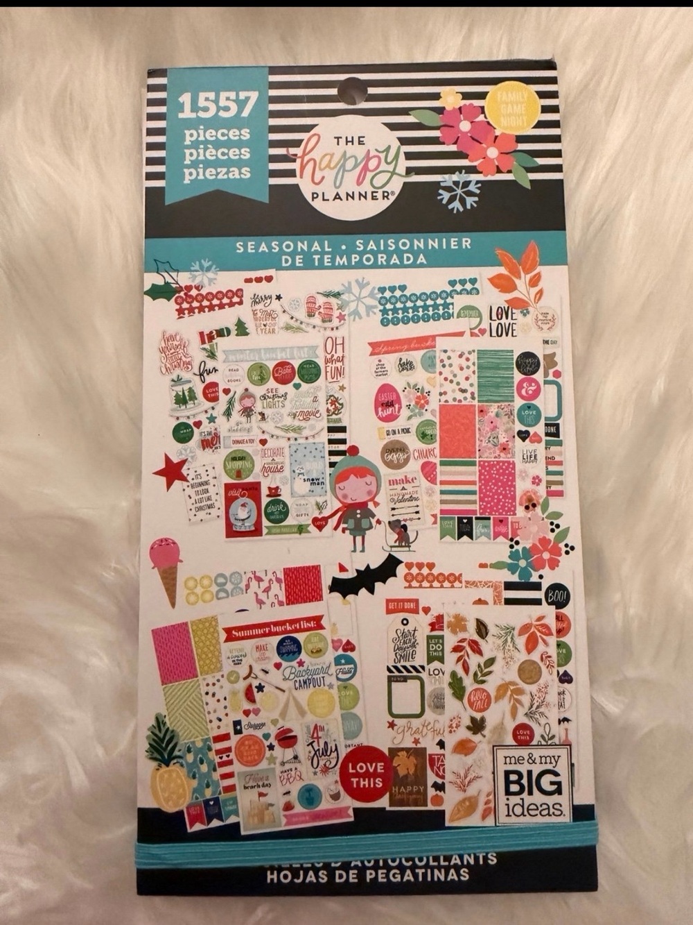 The Happy Planner “Seasonal” Sticker Book- Red, Green, Blue